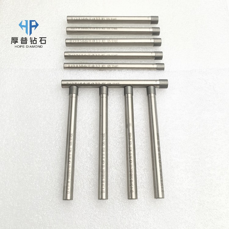 Custom Sinter Finish Burrs Optical Materials Tile Drill Model D8.5*H8*d8*L100 ACM 28/20 Precision Grinding for Complex Shapes