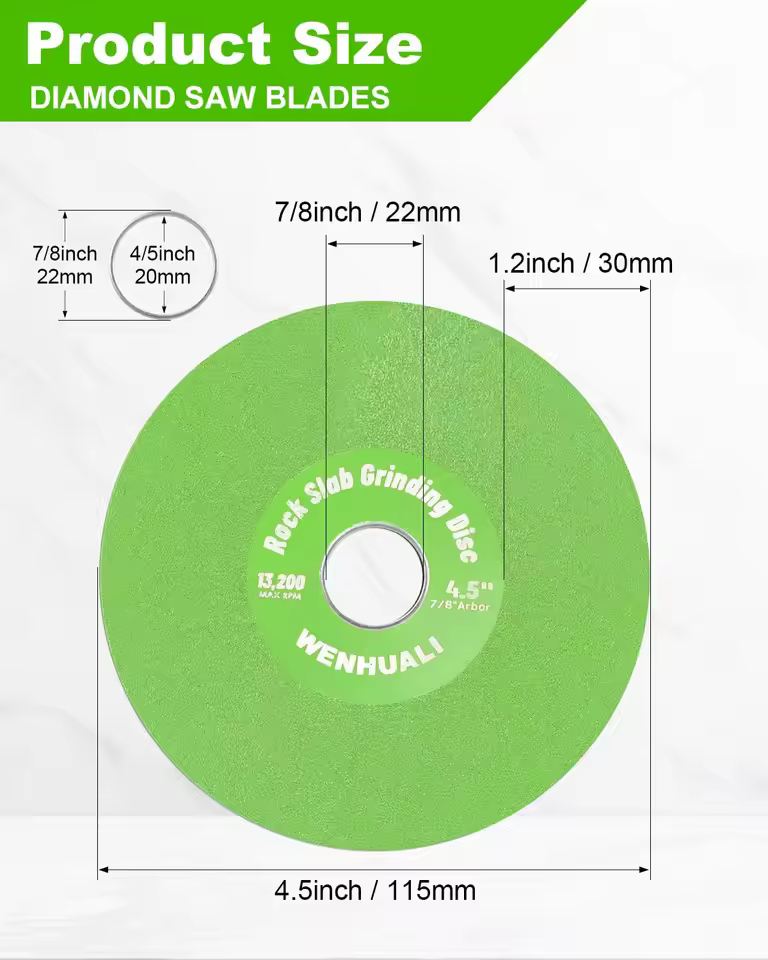 4.5 Inch Diamond Grinding Cutting Disc 6 Pcs Angle Grinder Blade 7/8