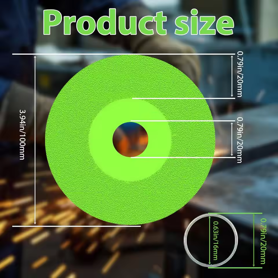 Brazed Diamond Multi-Purpose Saw Blade Set 3-in-1 Cutting/Grinding/Chamfering for Glass/Jade/Crystal/Wine Bottles/Tiles