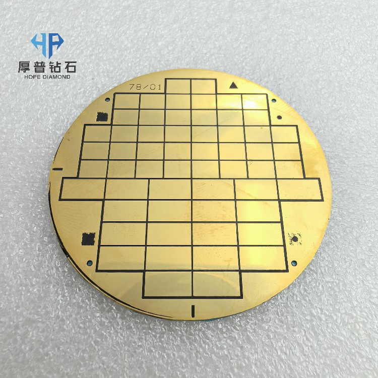 CVD Gold Plated Diamond Heat Sink High Thermal Conductivity Heat Spreader with Au Coating Custom Shape