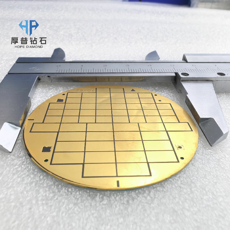 CVD Gold Plated Diamond Heat Sink High Thermal Conductivity Heat Spreader with Au Coating Custom Shape