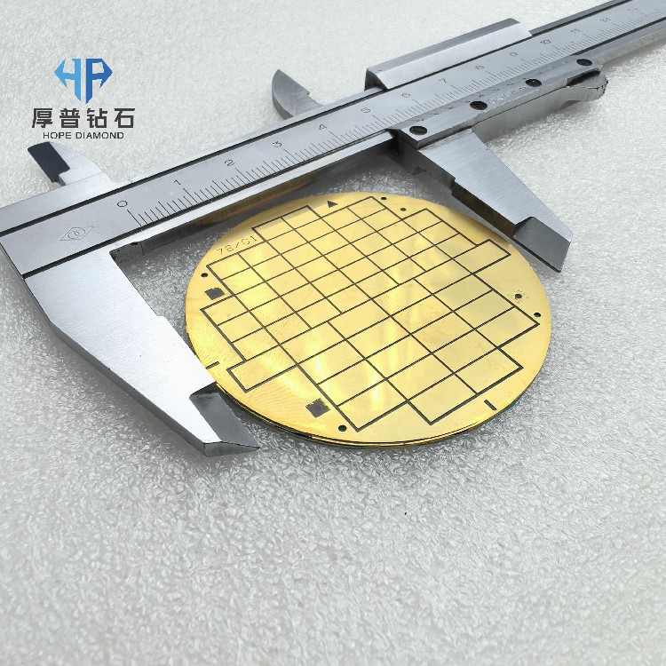 CVD Gold Plated Diamond Heat Sink High Thermal Conductivity Heat Spreader with Au Coating Custom Shape