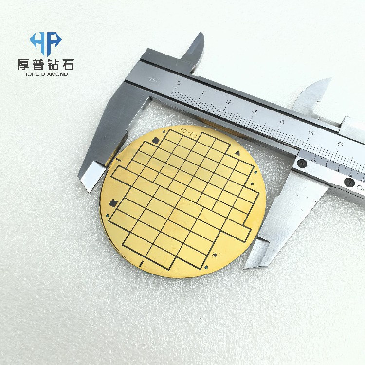 CVD Gold Plated Diamond Heat Sink High Thermal Conductivity Heat Spreader with Au Coating Custom Shape