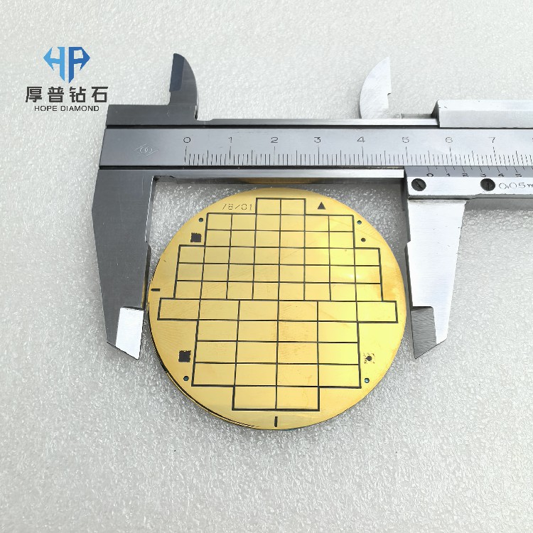 CVD Gold Plated Diamond Heat Sink High Thermal Conductivity Heat Spreader with Au Coating Custom Shape