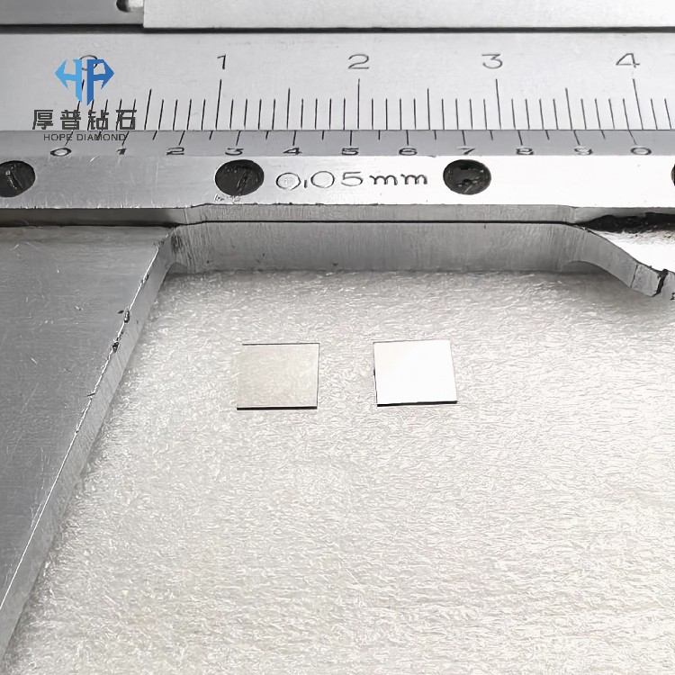 HOPE the Ultimate Thermal Solution CVD Diamond Heat Sink (Custom Shape 5*5*0.3) for AI GPU & 5G Base Station