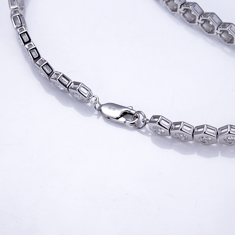 18K Gold Round Brilliant Diamond Tennis Bracelet | Full Pave Setting Luxury Fine Jewelry Gift for Her