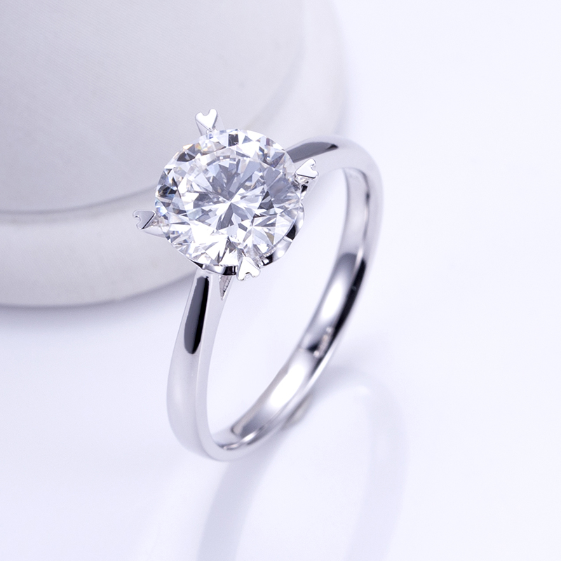 18K Gold Lab-Grown Diamond Halo Engagement Ring for Women F-G Color, VS Clarity, Excellent Cut