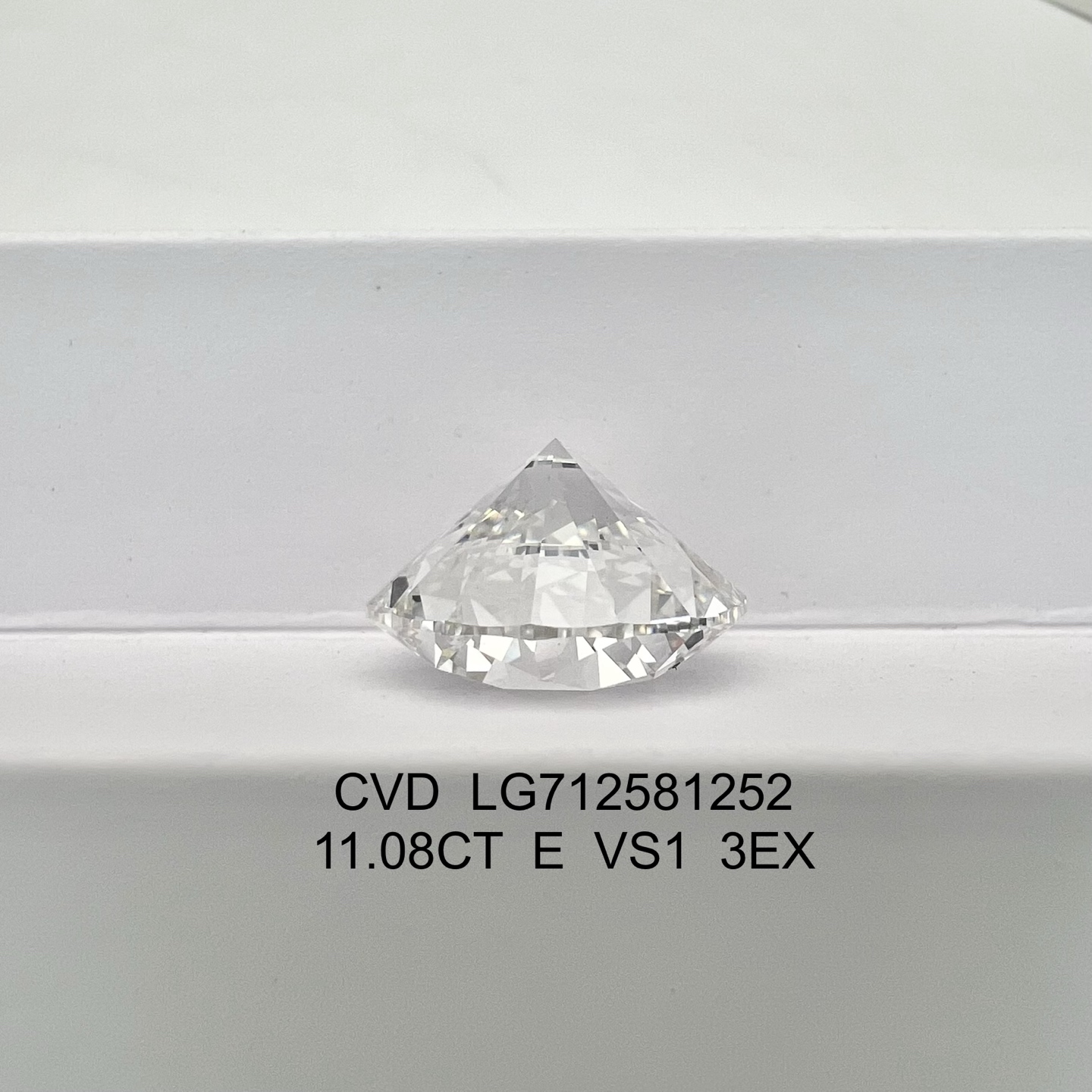 11.08 Carat CVD Lab Grown Round Diamond E Color VS1 Clarity IGI Certified Loose Gemstone