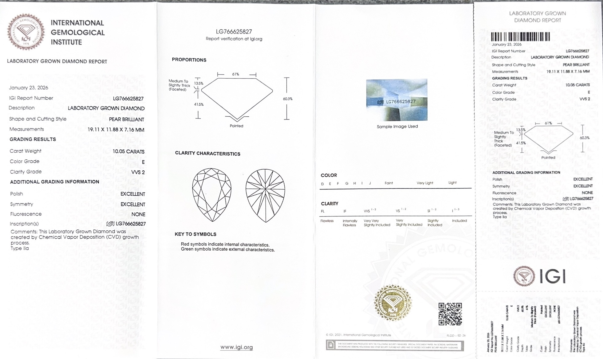 Pear Shape Loose Diamond E Color VVS Clarity IGI Certified Natural/Lab Grown Diamond for Jewelry Making