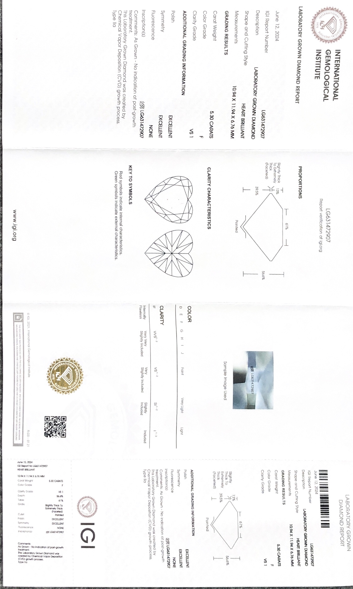 Wholesale CVD Heart Shape Diamond VS1 F Color Lab Created Loose Stone for Jewelry Manufacturing
