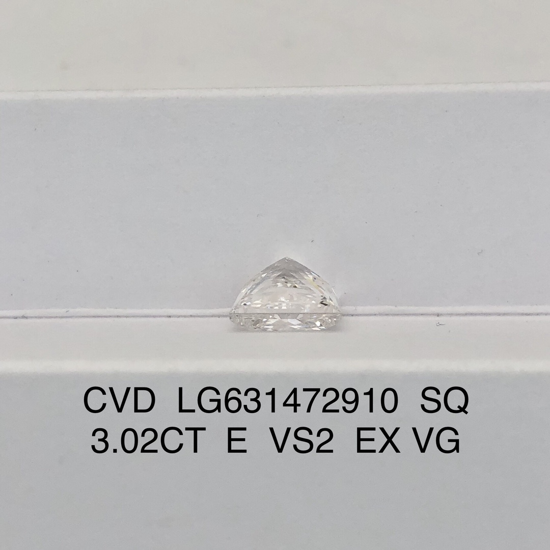 Wholesale 3.02ct CVD Princess Cut Diamond VS2 E Color Lab Created Loose Stone for Jewelry Making