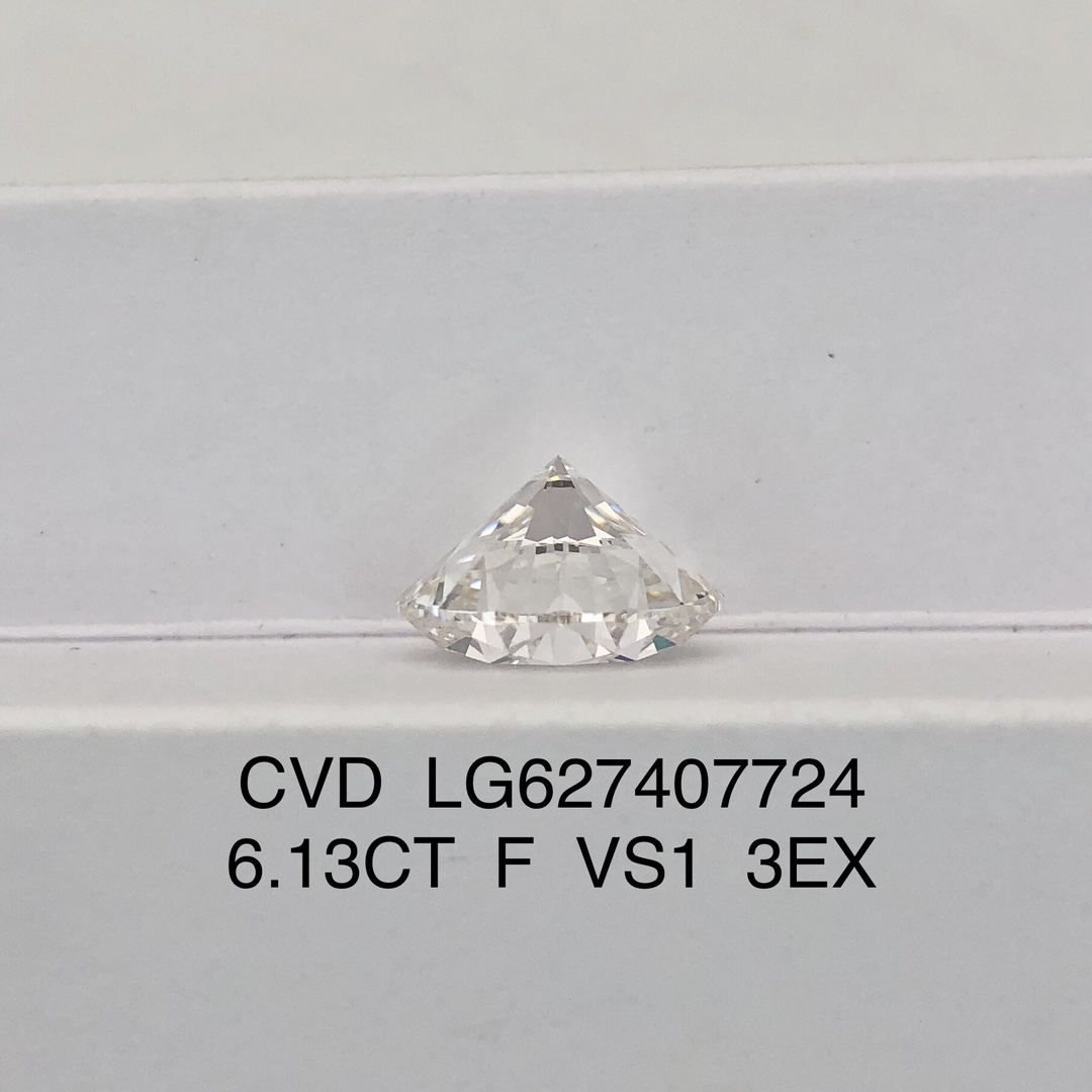 IGI Certified 6.13ct Round CVD Diamond F VS1 Lab Grown Loose Diamond Wholesale