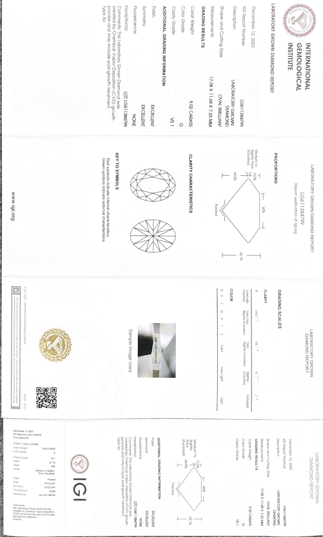 9.02 Carat CVD Lab Grown Diamond Oval Cut VS1 Clarity Loose Gemstone for Luxury Jewelry