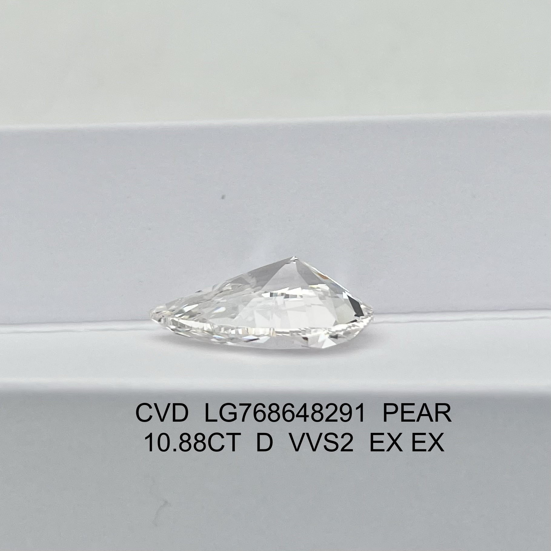 9.99ct F VS1 CVD Pear Shape Loose Lab Diamond Near-10ct Statement Stone for Luxury Jewelry