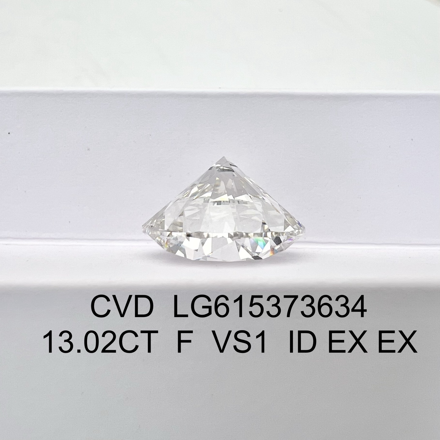 13 Carat Round E VS1 Lab Grown Diamond Loose Stone with IGI Report for Fine Jewelry