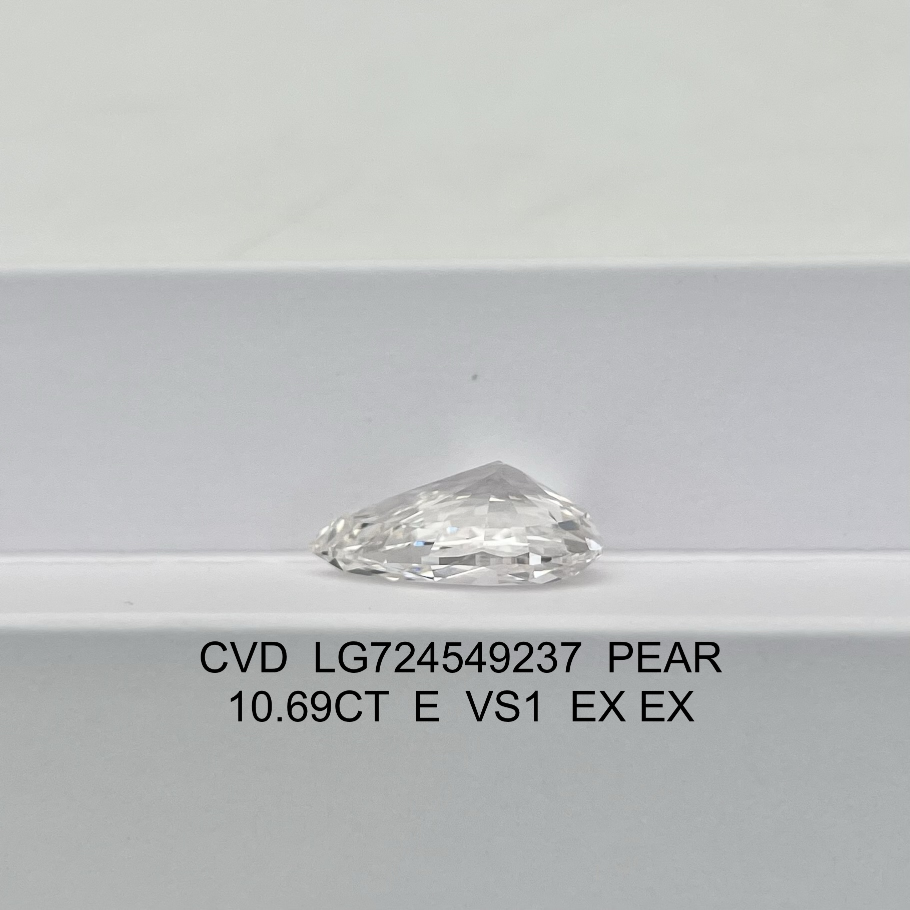 IGI Certified 10 Carat Pear Cut E VS1 Lab Grown Diamond Loose Stone for Luxury Bridal Engagement Ring