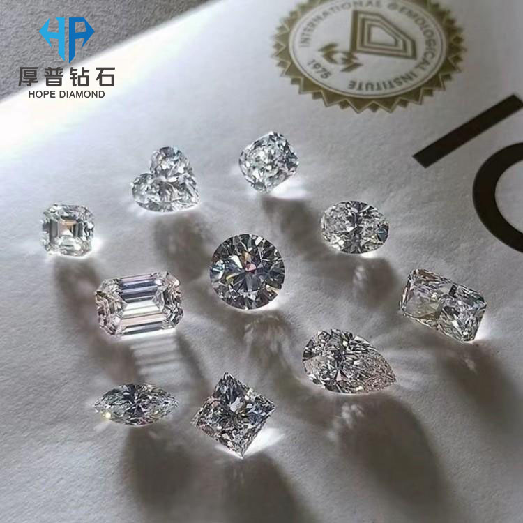 European Spot Market White Synthetic Diamond HTHP Round Brilliant Cut CVD Polished Lab Grown Diamond