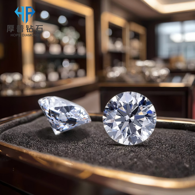 European Spot Market White Synthetic Diamond HTHP Round Brilliant Cut CVD Polished Lab Grown Diamond
